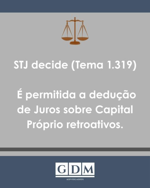 Vitória Fiscal para o Contribuinte! 🎉 O STJ pacificou o entendimento sobre a dedução de Juros sobre Capital Próprio (JCP) retroativos!

Uma excelente notícia acaba de ser confirmada pela 1ª Seção do Superior Tribunal de Justiça (STJ), com uma decisão unânime de grande impacto no Direito Tributário.

✅ O que mudou? Agora, é permitida a dedução dos JCP da base de cálculo do Imposto de Renda Pessoa Jurídica (IRPJ) e da Contribuição Social sobre o Lucro Líquido (CSLL), mesmo quando esses juros foram apurados em exercícios anteriores à autorização de seu pagamento.

💡 Por que é importante? Esta decisão foi proferida em recursos repetitivos, o que significa que se torna um precedente obrigatório para as instâncias inferiores. Isso traz segurança jurídica e abre portas para uma otimização tributária significativa para muitas empresas.

Historicamente, havia uma divergência com a Receita Federal sobre a possibilidade de deduzir JCP referentes a anos passados. Com essa resolução do STJ, empresas que antes hesitaram em realizar a apropriação extemporânea de JCP agora têm um caminho claro e seguro para a recuperação e dedução.

Se sua empresa pode se beneficiar dessa medida, é fundamental analisar as possibilidades e agir estrategicamente!

Nossa equipe especializada está pronta para te auxiliar a entender como essa decisão pode impactar seu negócio e garantir a correta aplicação. Entre em contato!

#DireitoTributário #STJ #JurosSobreCapitalProprio #JCP #IRPJ #CSLL #OtimizaçãoTributária #NotíciaJurídica #Empresas #PlanejamentoTributário #AdvocaciaTributária #GestãoEmpresarial
