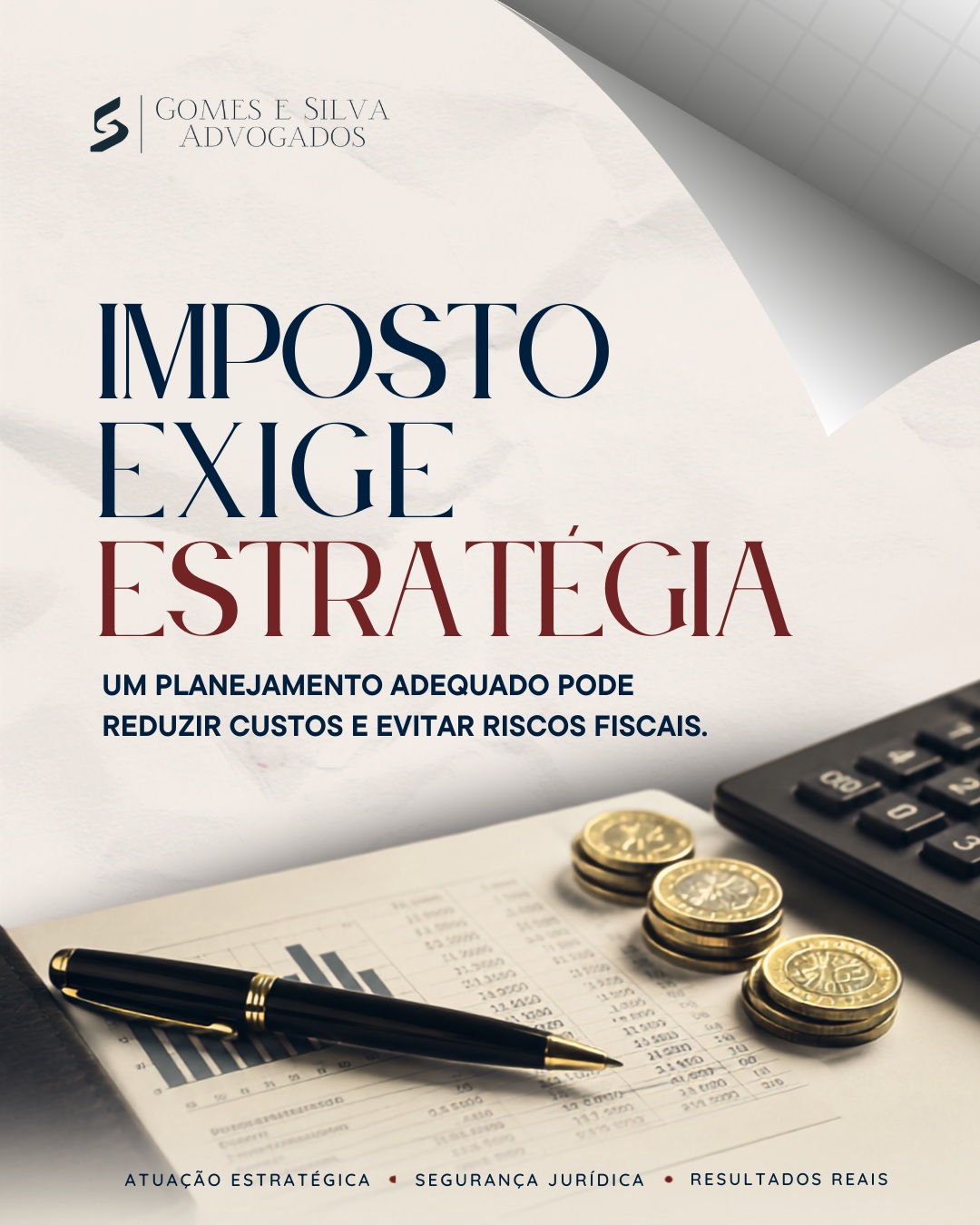 Imposto exige estratégia.

Muitas empresas só olham para a carga tributária quando o problema já apareceu: uma autuação, uma cobrança inesperada, um custo que poderia ter sido evitado.

O planejamento tributário atua antes disso. Ele analisa a estrutura do negócio, identifica o regime mais adequado, antecipa riscos e permite decisões mais seguras, sempre dentro da legalidade.

Na Gomes e Silva Advogados, nossa atuação é guiada por estratégia e segurança jurídica, com foco em proteger o seu patrimônio e a sua operação.

Quer entender como isso se aplica à realidade do seu negócio? Envie uma mensagem e converse com a nossa equipe.

#PlanejamentoTributário #DireitoTributário #AdvocaciaTributária #SegurançaJurídica #GestãoTributária #Empresas #Uberlândia #GomesESilvaAdvogados